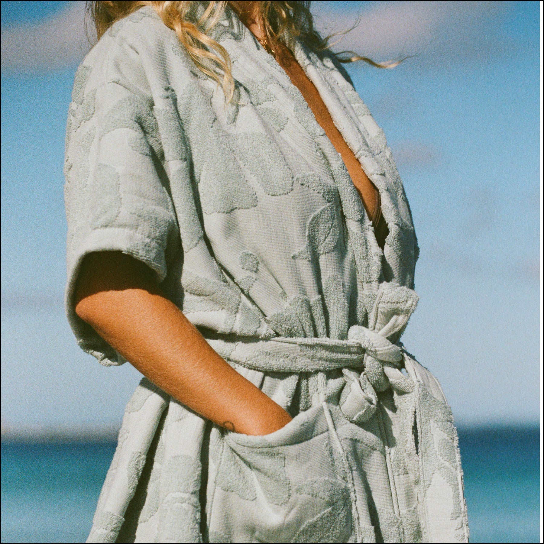 Sundown Robe - Dusty Blue
