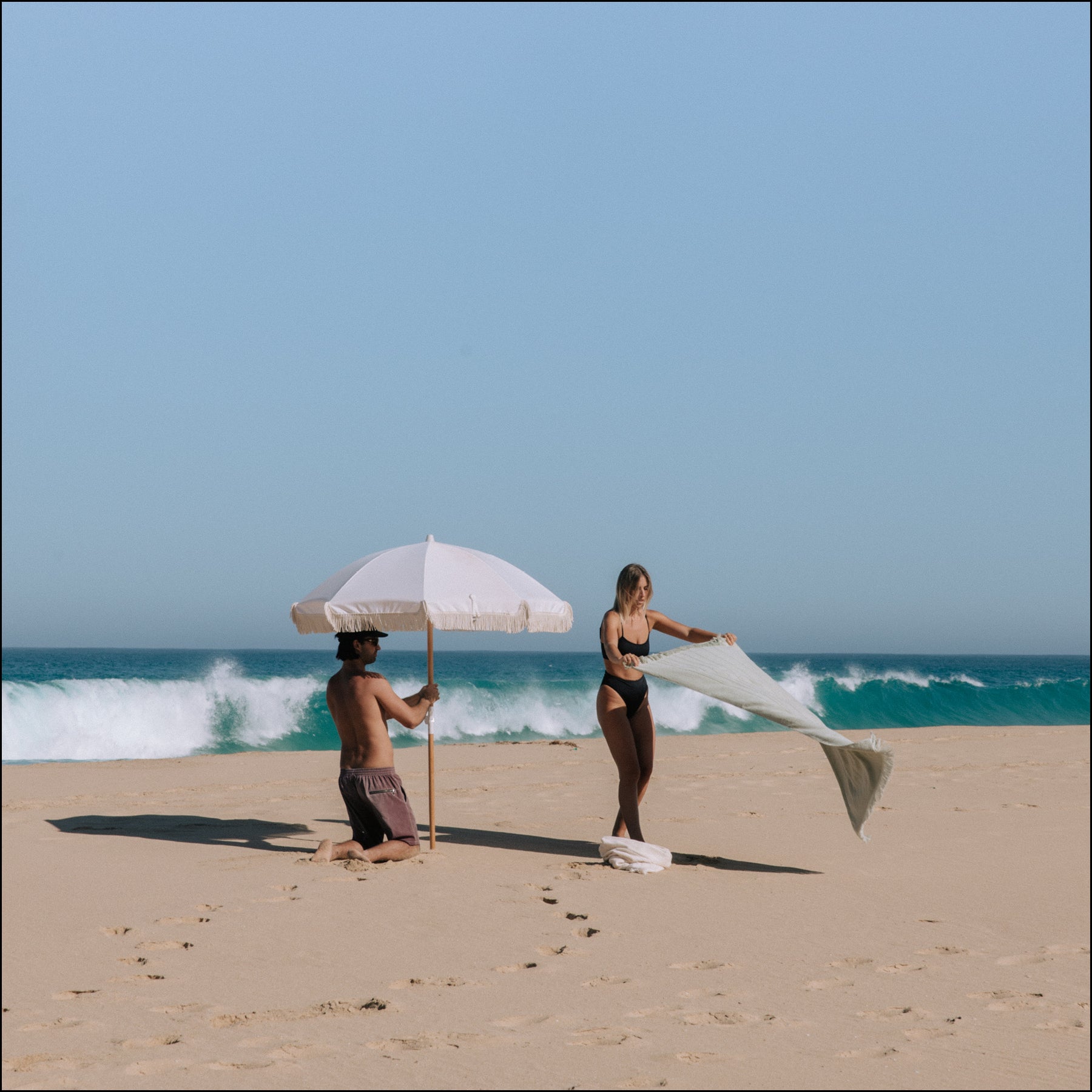 Coast Umbrella - Sand Stripe